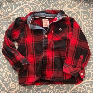 Toddler Levi’s red and black flannel size 24 month